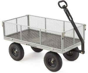 Gorilla Carts GOR1001-COM Heavy-Duty Steel Utility Cart with Removable Sides